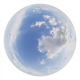 16K blue clouded skydome HDRi panorama